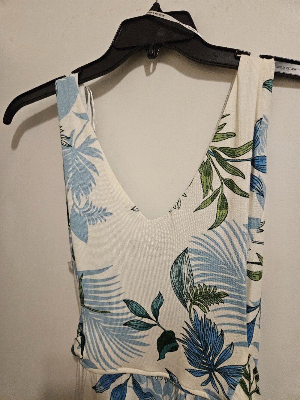 White blue and green dress summer